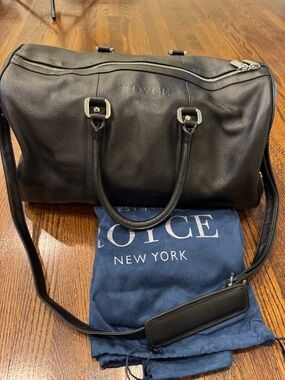 ROYCE New York weekender duffle w shoe compartment black